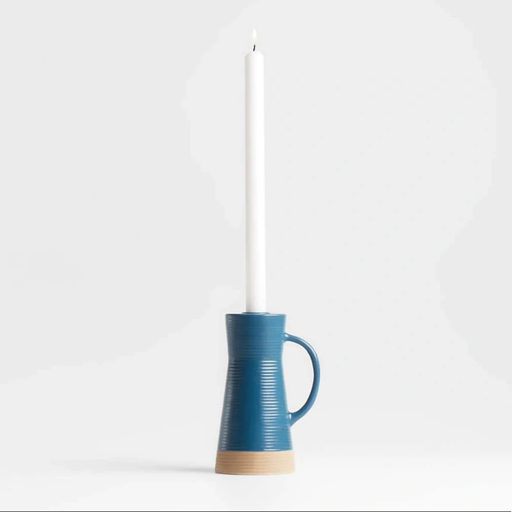 Crate&Barrel Sibely Ceramic Taper Candle Holders